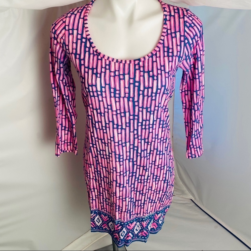 Lilly Pulitzer Beacon Dress pink and blue S